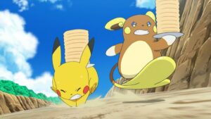 Pikachu e Raichu di Alola in "Corsa al grande evento!"