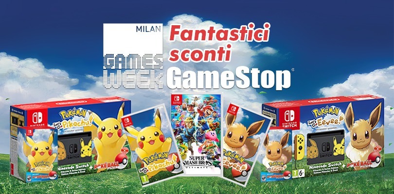 Pokémon: Let's Go, Pikachu e Eevee! in offerta speciale da GameStop alla Milan Games Week 2018