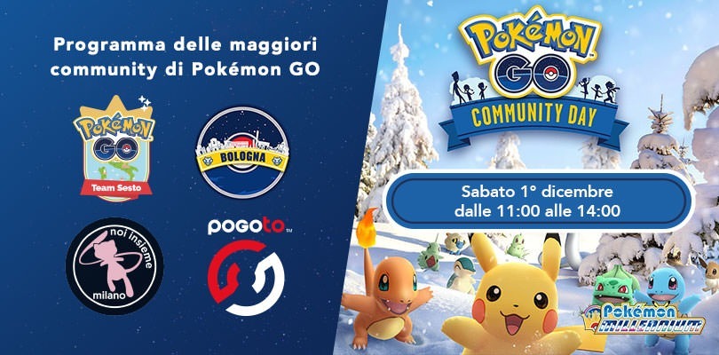 Annunciati gli eventi delle community italiane di Pokémon GO per il Community Day di dicembre