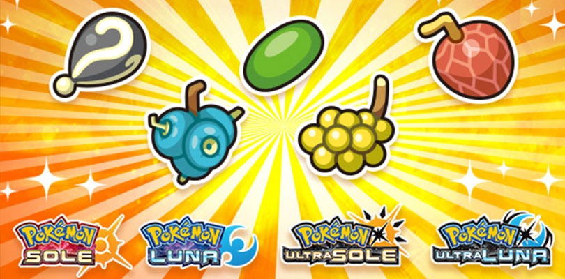 Annunciata la distribuzione delle bacche rare su Pokémon Sole, Luna, Ultrasole e Ultraluna