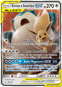 eevee e snorlax gx