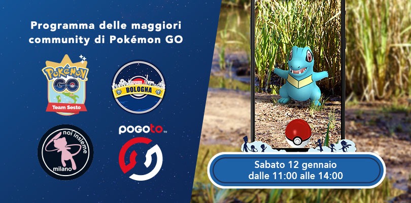 Annunciati gli eventi delle community italiane di Pokémon GO per il Community Day di Totodile