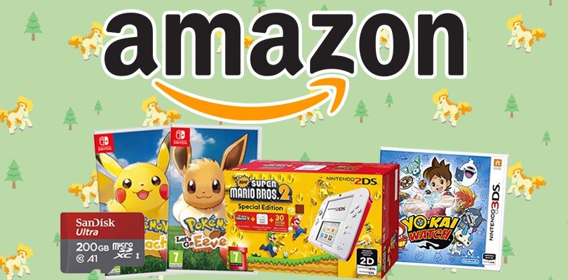 Nintendo 2DS, Pokémon Let's Go Pikachu e Eevee, micro SD Sandisk e tanto altro in offerta su Amazon