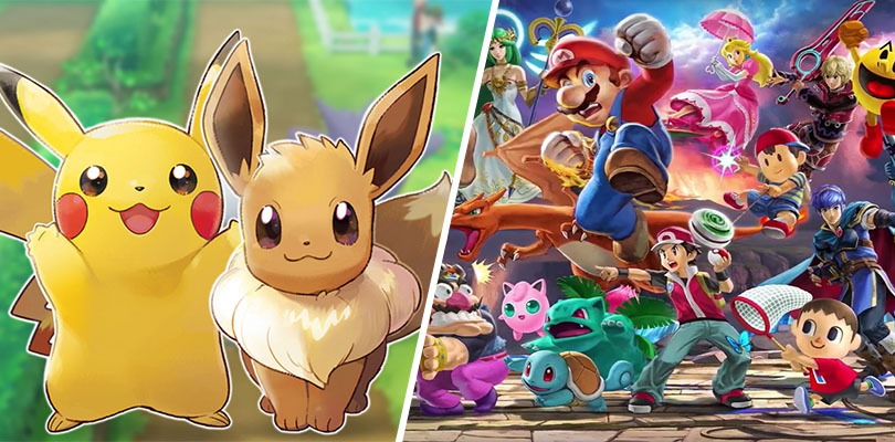 I titoli più venduti per Nintendo Switch: Super Smash Bros. Ultimate e Pokémon Let's Go irrompono in classifica