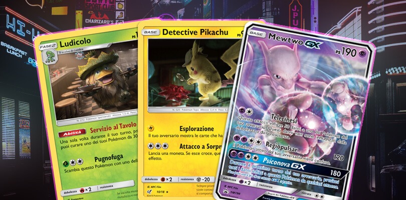 Mewtwo-GX e le carte dell'espansione Detective Pikachu