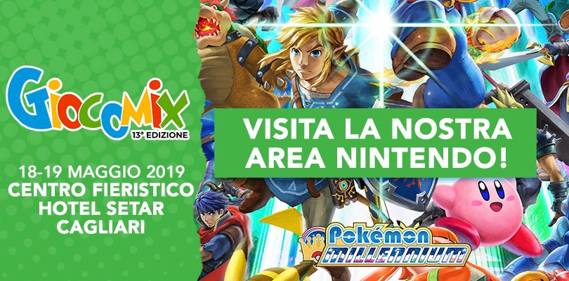 L'Area Nintendo di Pokémon Millennium ti aspetta al Giocomix di Cagliari il 18 e 19 maggio!