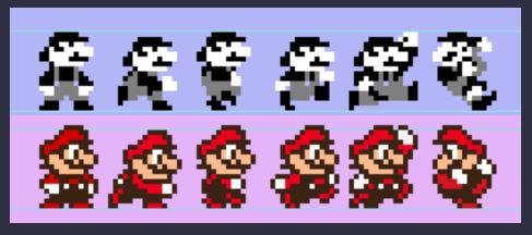 Sprite del personaggio di Mario in Super Mario Land