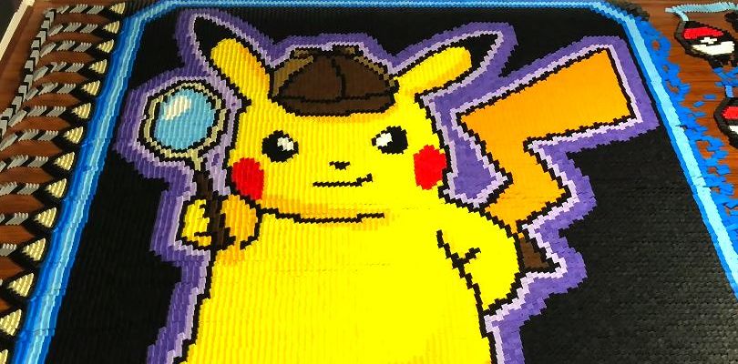 Detective Pikachu è stato ricreato in un domino da quasi 32mila tessere