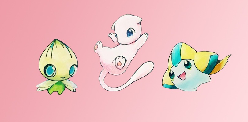 Mew, Celebi e Jirachi tornano cuccioli nella magnifica fan art di Pink Palkia