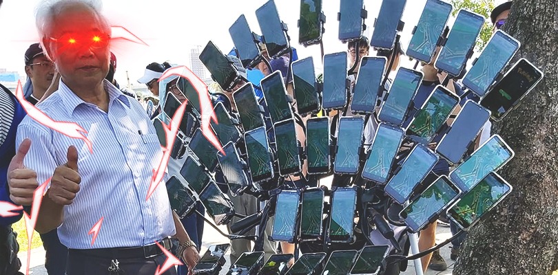 Il pensionato giocatore di Pokémon GO raggiunge quota 45 smartphone