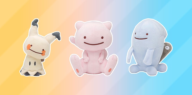 Ecco i nuovi peluche di Ditto trasformato in Muk, Exeggutor, Mew, Wobbuffet e Mimikyu