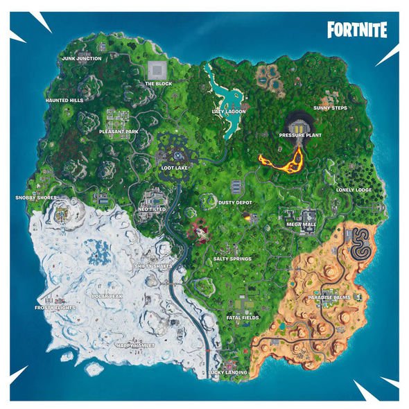 la mappa di fortnite che potrebbe essere paragonabile alle terre selvagge in caso fossero basate sulle regioni più piccole