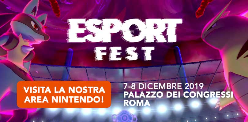 L'Area Nintendo E.N.S.I. di Pokémon Millennium ti aspetta all'Esport Fest di Roma il 7 e 8 dicembre!