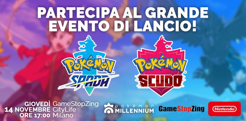 L'imperdibile evento di lancio di Pokémon Spada e Scudo ti aspetta a Milano il 14 novembre!