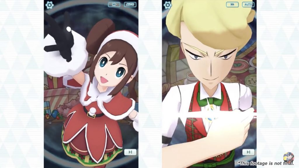 Le Unità di Pokémon Masters in outfit natalizio