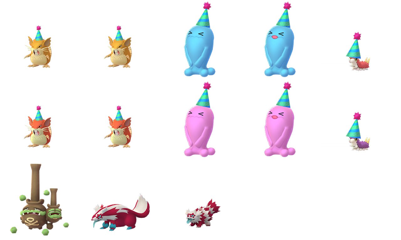 Cappelli da festa e cromatici delle forme di Galar in Pokémon GO