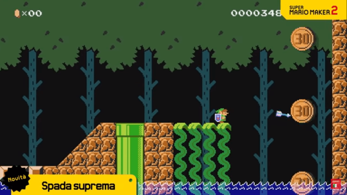 Link fa la sua comparsa in Super Mario Maker 2 grazie al nuovo aggiornamento