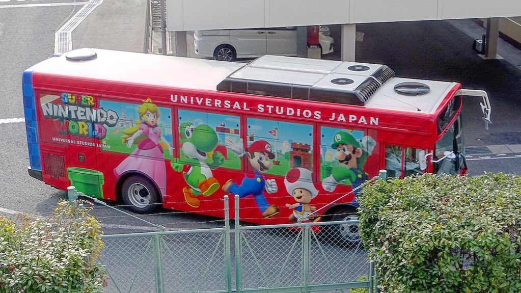 Avvistato il bus del Super Nintendo World agli Universal Studios Japan