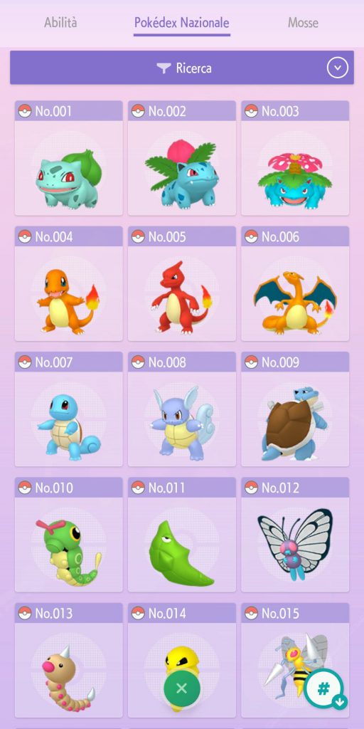 Pokédex Nazionale su dispositivi mobili