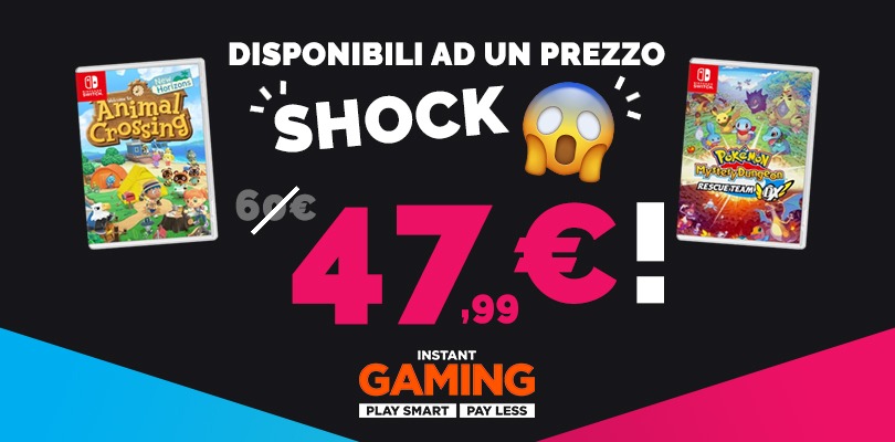 Sconto shock su Pokémon Mystery Dungeon e Animal Crossing per Switch!