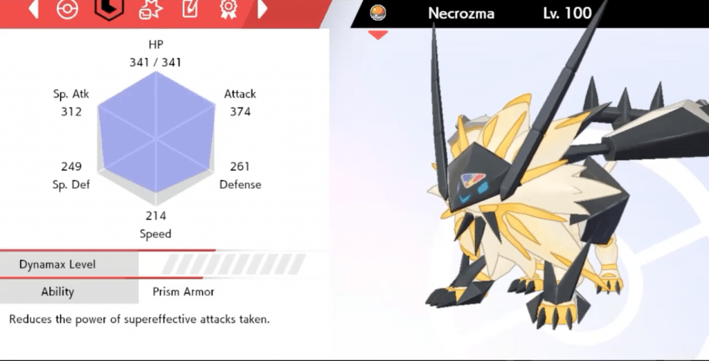 Necrozma Criniera del Vespro