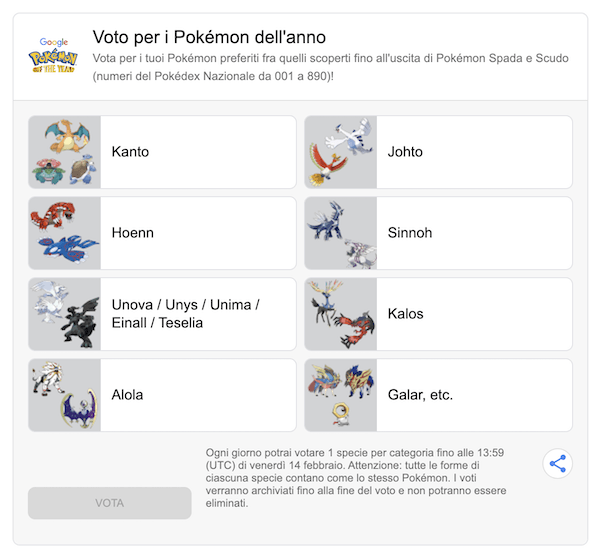 Pokémon dell'anno 2020