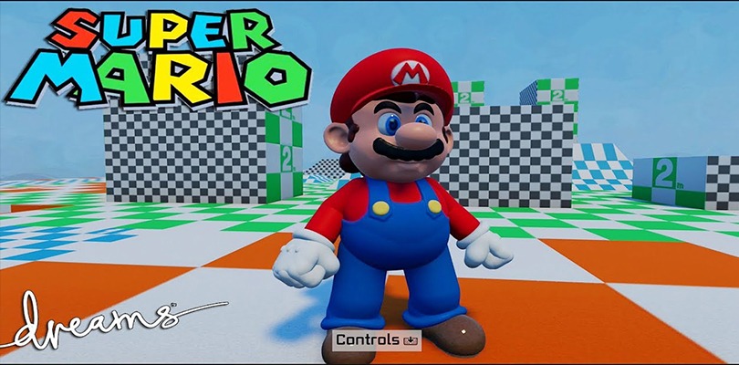 Super Mario 64 e Donkey Kong ricreati su Dreams