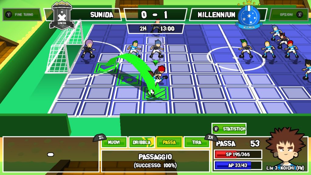 Attenzione ai fuorigioco in Ganbare! Super Strikers