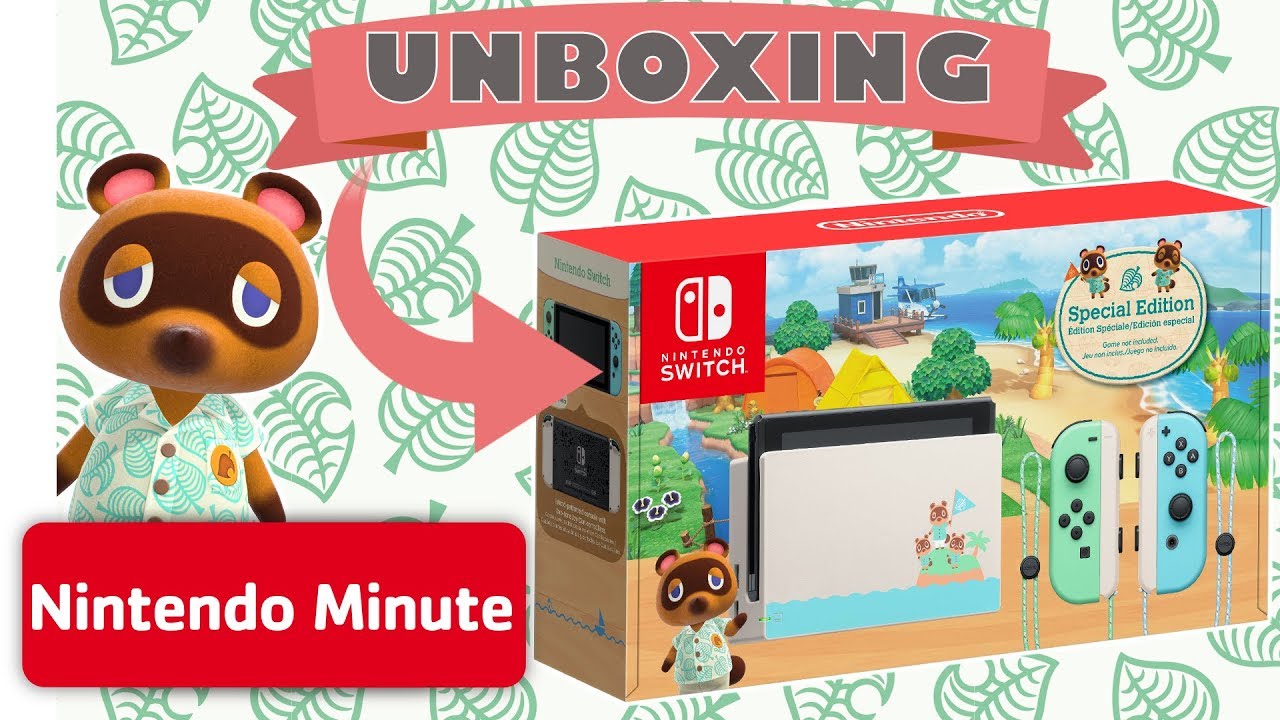 Nintendo ci mostra l'unboxing di Nintendo Switch Animal Crossing: New Horizons Edition