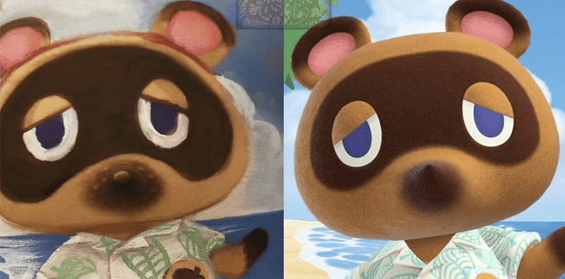 Un uomo fa il cosplay di Tom Nook con il suo capezzolo