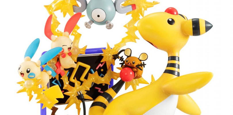 Mostrata la statuetta elettrizzante di Ampharos e i Pokémon di tipo Elettro