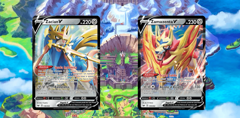 Zacian-V e Zamazenta-V saranno presenti nelle Legend of Galar Tins del GCC Pokémon