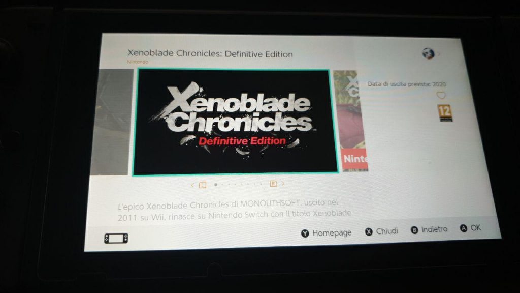 Xenoblade Chronicles sull'eShop italiano