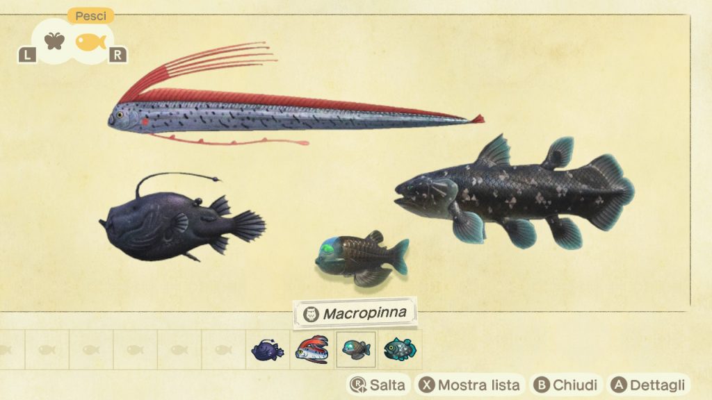 guida enciclopedia pesci Animal Crossing: New Horizons