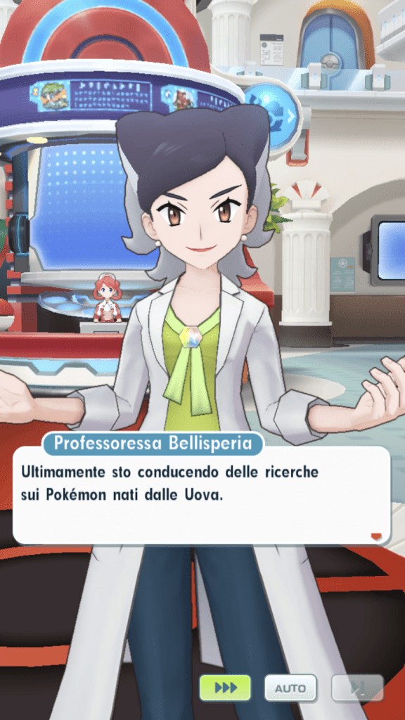 La Prof. Bellisperia sta conducendo delle ricerche sulle Uova Pokémon