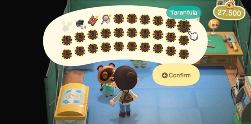Ridotto il tasso di apparizione di tarantole e altri insetti in Animal Crossing: New Horizons