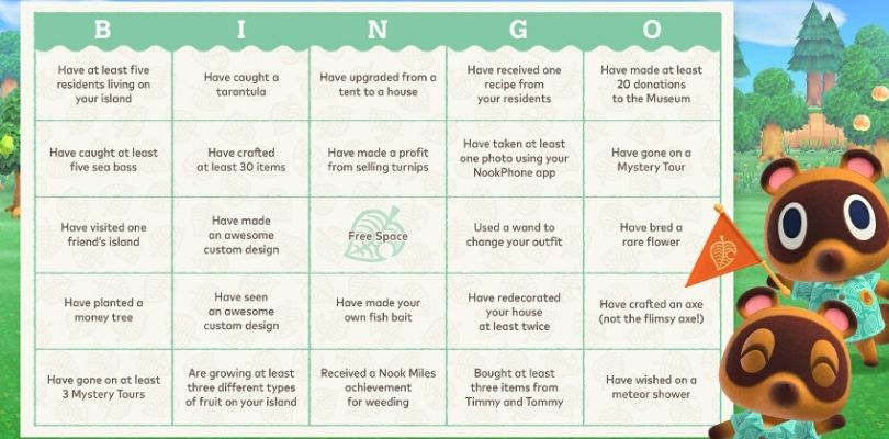 Divertiti con il bingo ufficiale di Animal Crossing: New Horizons