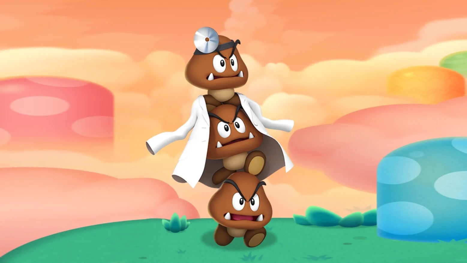 Dr. Mario World: il prossimo personaggio giocabile è letteralmente una pila di Goomba