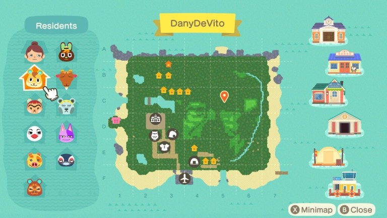 Fase iniziale del ritratto di Danny DeVito in Animal Crossing: New Horizons