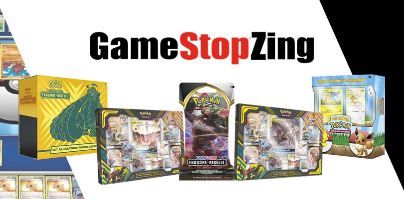 L'espansione Fragore Ribelle e tanti nuovi prodotti Pokémon disponibili da GameStopZing