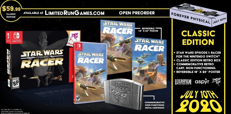 Star Wars: Racer, annunciata la versione fisica in arrivo su Nintendo Switch