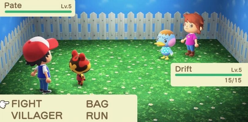 Dei fan hanno ricreato una battaglia Pokémon in Animal Crossing: New Horizons