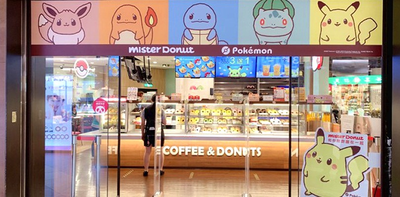 Tante decorazioni a tema Pokémon appaiono nei Mister Donut a Taiwan