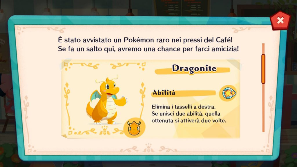 Dragonite arriverà presto in Pokémon Café Mix