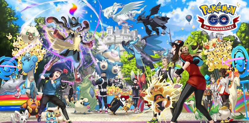 Megaevoluzioni e Pokémon iniziali di Kalos nel poster del 4° anniversario di Pokémon GO