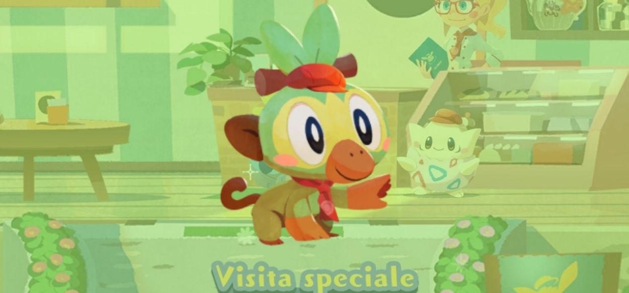 Grookey ora disponibile fra i clienti di Pokémon Café Mix