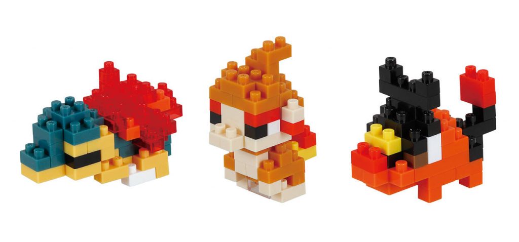 mini nanoblock Pokémon starter fuoco