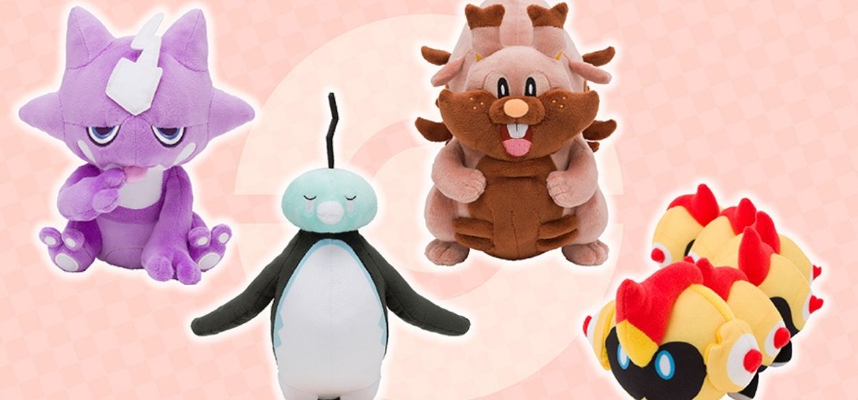 I peluche di Toxel, Eiscue, Greedent e Falinks in arrivo nei Pokémon Center