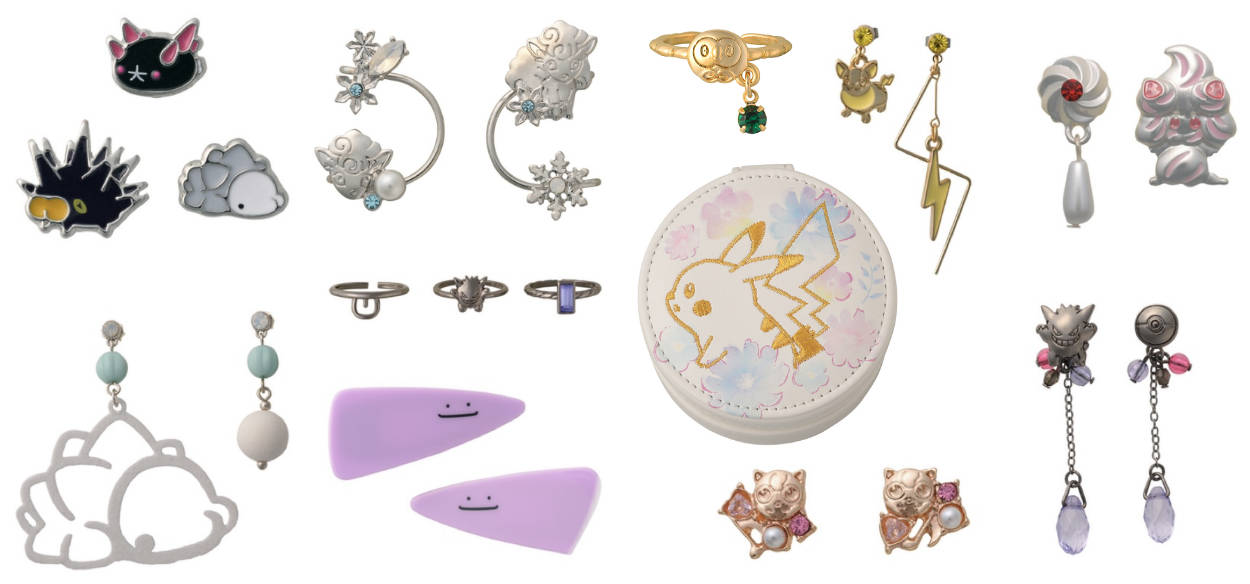 Tanti gioielli e accessori arrivano nei Pokémon Center giapponesi