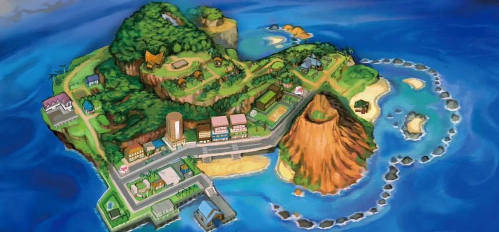 mappa beta Mele Mele Pokémon Sole Luna